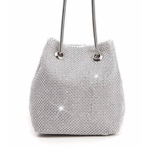 Diamond Bucket-Bag Silver