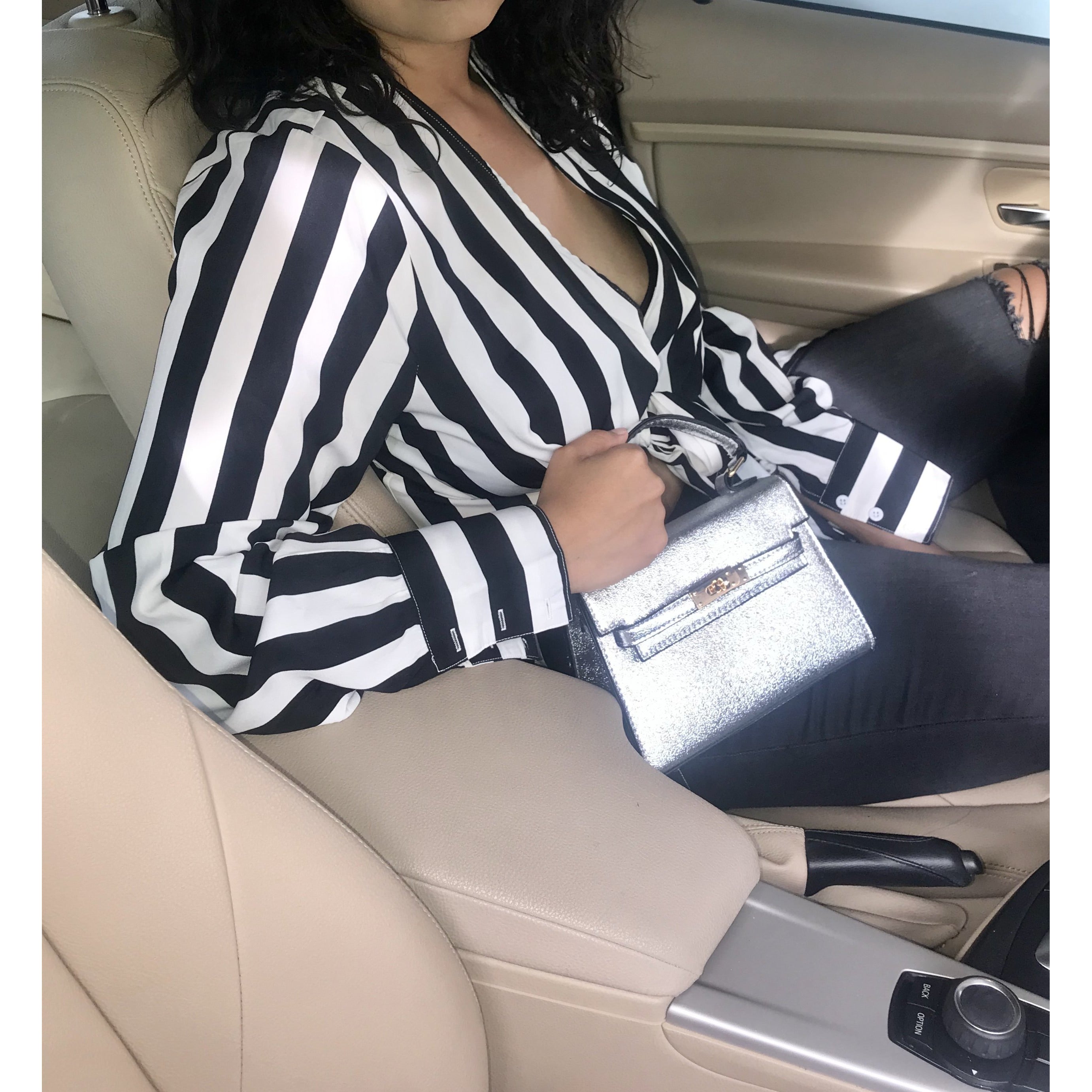 Metallic Silver Mini Tote