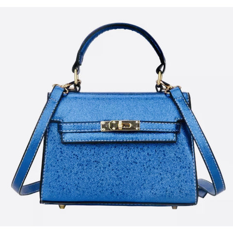 Metallic Blue Mini Tote