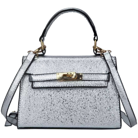 Metallic Silver Mini Tote