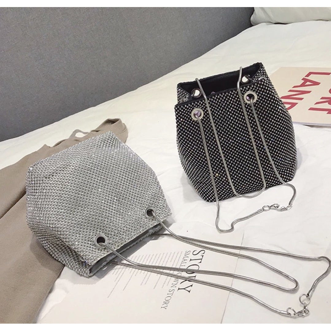 Diamond Bucket-Bag Silver